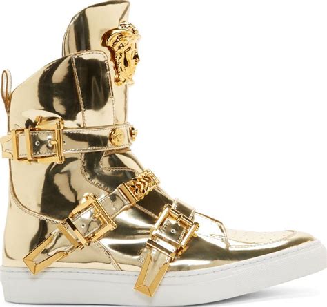 versace gold high top sneakers|gianni versace sneakers.